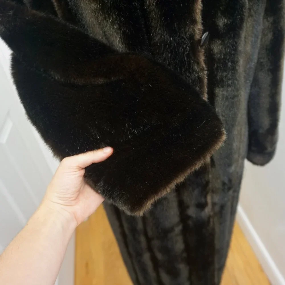 💜 VINTAGE SPORTOWNE Futur Faux Fur Reversible Coat
